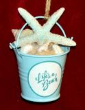 Life's a Beach Christmas Ornament Personalized FREE at PersonalizedOrnamentsMarket.com by Russell Rhodes