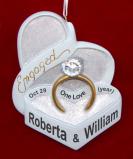 Engaged to be Married Christmas Ornament Personalized FREE at PersonalizedOrnamentsMarket.com by Russell Rhodes