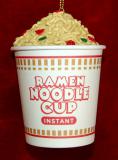 Cup of Ramen Christmas Ornament Personalized FREE at PersonalizedOrnamentsMarket.com by Russell Rhodes