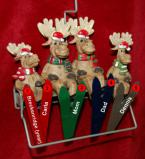 Snow Skiing Christmas Ornament Ski Lift for 4 Personalized FREE at PersonalizedOrnamentsMarket.com by Russell Rhodes