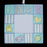 Baby Boy Frame Christmas Ornament Personalized FREE at PersonalizedOrnamentsMarket.com by Russell Rhodes