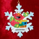 Winter Wonderland Elmo  Christmas Ornament Frame Personalized FREE at PersonalizedOrnamentsMarket.com by Russell Rhodes