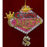 Queen of the Casino Christmas Ornament Personalized FREE at PersonalizedOrnamentsMarket.com by Russell Rhodes