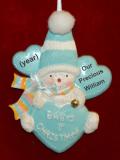 Baby Boy Christmas Ornament Cute as Can Be Personalized FREE at PersonalizedOrnamentsMarket.com by Russell Rhodes