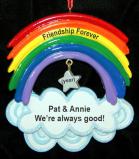 Best of Friends Christmas Ornament Personalized FREE at PersonalizedOrnamentsMarket.com by Russell Rhodes