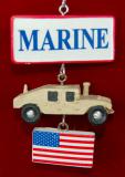 Marines Christmas Ornament Personalized FREE at PersonalizedOrnamentsMarket.com by Russell Rhodes