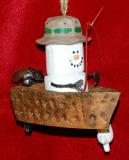 Fishing Christmas Ornament S'Mores Personalized FREE at PersonalizedOrnamentsMarket.com by Russell Rhodes