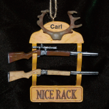 Hunting Christmas Ornament Deer Rack Personalized FREE at PersonalizedOrnamentsMarket.com by Russell Rhodes