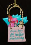 Love & Shopping Christmas Ornament Personalized FREE at PersonalizedOrnamentsMarket.com by Russell Rhodes