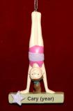 Gymnastics Christmas Ornament Handstand Personalized FREE at PersonalizedOrnamentsMarket.com by Russell Rhodes