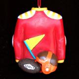 Ready for Football Christmas Ornament Personalized FREE at PersonalizedOrnamentsMarket.com by Russell Rhodes