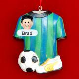 Soccer Ornament for Boy or Girl Personalized FREE at PersonalizedOrnamentsMarket.com by Russell Rhodes