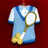 Ready for Tennis Christmas Ornament Personalized FREE at PersonalizedOrnamentsMarket.com by Russell Rhodes