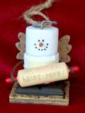 Baking Angel Christmas Ornament S'Mores Personalized FREE at PersonalizedOrnamentsMarket.com by Russell Rhodes