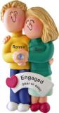 Engagement Christmas Ornament Couple Both Blond Personalized FREE at PersonalizedOrnamentsMarket.com by Russell Rhodes