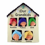 Ornament for Grandparents Christmas Ornament Early Xmas Morning 5 Grandkids Personalized FREE at PersonalizedOrnamentsMarket.com by Russell Rhodes