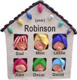 Family Christmas Ornament Early Xmas Morning for 6 Personalized FREE at PersonalizedOrnamentsMarket.com by Russell Rhodes