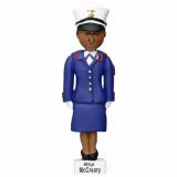 US Marine Christmas Ornament African American Female Personalized FREE at PersonalizedOrnamentsMarket.com by Russell Rhodes