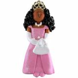 Princess Christmas Ornament African American Female Personalized FREE at PersonalizedOrnamentsMarket.com by Russell Rhodes