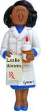 Pharmacist Christmas Ornament African American Female Personalized FREE at PersonalizedOrnamentsMarket.com by Russell Rhodes