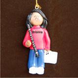 Clarinet Christmas Ornament Virtuoso African American Female Personalized FREE at PersonalizedOrnamentsMarket.com by Russell Rhodes