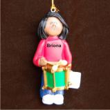 Drum Christmas Ornament Virtuoso African American Female Personalized FREE at PersonalizedOrnamentsMarket.com by Russell Rhodes