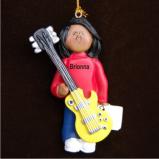 Guitar Christmas Ornament Virtuoso African American Female Personalized FREE at PersonalizedOrnamentsMarket.com by Russell Rhodes