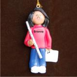 Flute Christmas Ornament Virtuoso African American Female Personalized FREE at PersonalizedOrnamentsMarket.com by Russell Rhodes