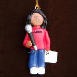 Singing Christmas Ornament Virtuoso African American Female Personalized FREE at PersonalizedOrnamentsMarket.com by Russell Rhodes