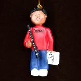 Clarinet Christmas Ornament Virtuoso African American Male Personalized FREE at PersonalizedOrnamentsMarket.com by Russell Rhodes