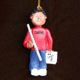 Flute Christmas Ornament Virtuoso African American Male Personalized FREE at PersonalizedOrnamentsMarket.com by Russell Rhodes