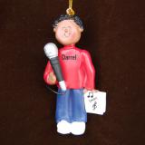 Singing Christmas Ornament Virtuoso African American Male Personalized FREE at PersonalizedOrnamentsMarket.com by Russell Rhodes