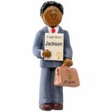 Law School Graduation Christmas Ornament African American Male Personalized FREE at PersonalizedOrnamentsMarket.com by Russell Rhodes