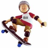 Skateboard Christmas Ornament the Champ! Male Personalized FREE at PersonalizedOrnamentsMarket.com by Russell Rhodes