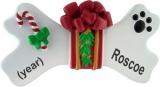 Dog Christmas Ornament Candy Cute Personalized FREE at PersonalizedOrnamentsMarket.com by Russell Rhodes