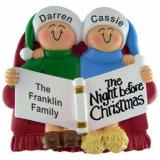 Couples Christmas Ornament Night Before Xmas Personalized FREE at PersonalizedOrnamentsMarket.com by Russell Rhodes