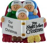 Our First Christmas Ornament Night Before Xmas Personalized FREE at PersonalizedOrnamentsMarket.com by Russell Rhodes