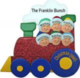 Family Christmas Ornament Holiday Train for 6 Personalized FREE at PersonalizedOrnamentsMarket.com by Russell Rhodes