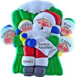 Ornament for Grandparents Christmas Ornament 4 Grandkids Santa Personalized FREE at PersonalizedOrnamentsMarket.com by Russell Rhodes