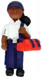 EMT Christmas Ornament African American Female Personalized FREE at PersonalizedOrnamentsMarket.com by Russell Rhodes