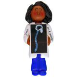 Chiropractor Christmas Ornament African American Female Personalized FREE at PersonalizedOrnamentsMarket.com by Russell Rhodes