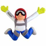 Sky Diving Christmas Ornament Male Personalized FREE at PersonalizedOrnamentsMarket.com by Russell Rhodes