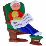 New Grandpa Christmas Ornament Glider with Child Personalized FREE at PersonalizedOrnamentsMarket.com by Russell Rhodes