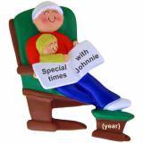 New Dad Christmas Ornament Glider with Child Personalized FREE at PersonalizedOrnamentsMarket.com by Russell Rhodes