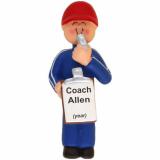 Coach Christmas Ornament Male Personalized FREE at PersonalizedOrnamentsMarket.com by Russell Rhodes