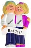 Friendship Christmas Ornament Besties Both Blond Personalized FREE at PersonalizedOrnamentsMarket.com by Russell Rhodes