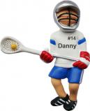 Lacrosse Christmas Ornament Male Personalized FREE at PersonalizedOrnamentsMarket.com by Russell Rhodes