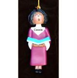 Singer in the Choir Christmas Ornament African American Female Personalized FREE at PersonalizedOrnamentsMarket.com by Russell Rhodes