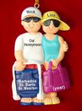 Our Wonderful Honeymoon Christmas Ornament Personalized FREE at PersonalizedOrnamentsMarket.com by Russell Rhodes