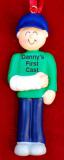 Cast Broken Arm Christmas Ornament Male Personalized FREE at PersonalizedOrnamentsMarket.com by Russell Rhodes